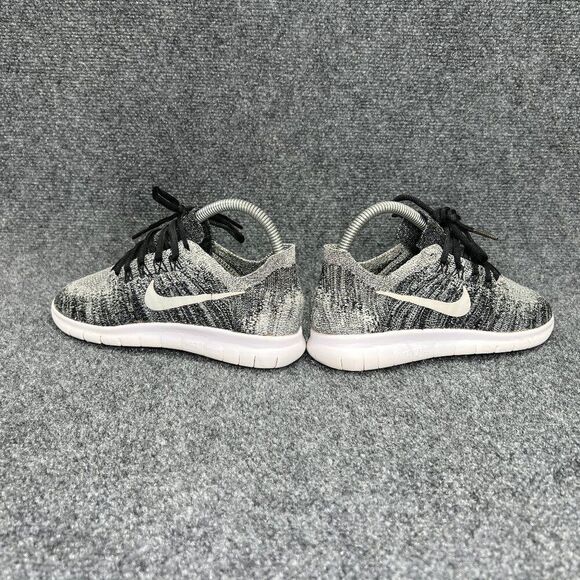 Nike Free RN Flykint 2017 Running Shoes Women's Size 6 Black White Oreo Athletic - Picture 8 of 13